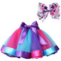 Girl's Layered Ballet Tulle Rainbow Tutu Skirt