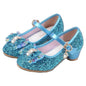 Girls'Heels Party Mary Jane Basic Pump Dress Crystal Bowknot