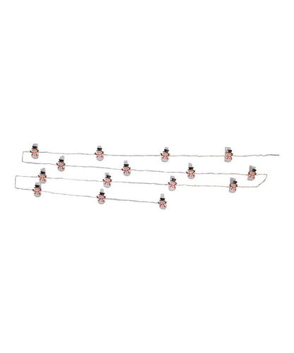 Battery Operated Clip Light set - Snowman
