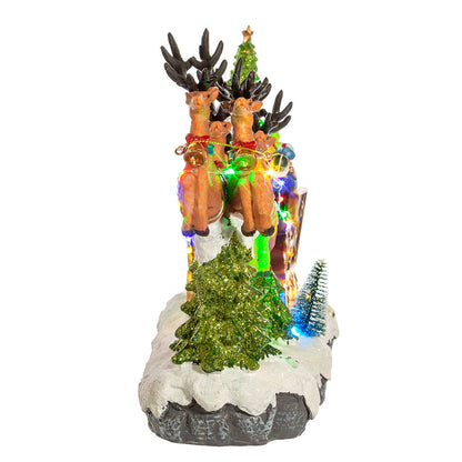 LED Musical Santa and Sleigh Table Piece