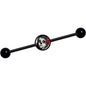 14G Katrina Sugar Skull with Rose Flower Black Industrial Barbell 37mm