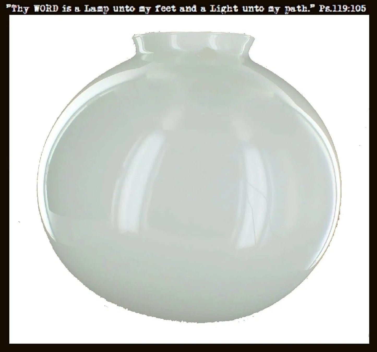 Milk Glass 10" Replacement Globe