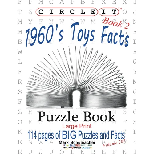 Circle It, 1960s Toys Facts, Book 2, Word Search, Puzzle Book - Paperback