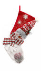 22" Plush Holiday Snowman Stocking - Snow Hat