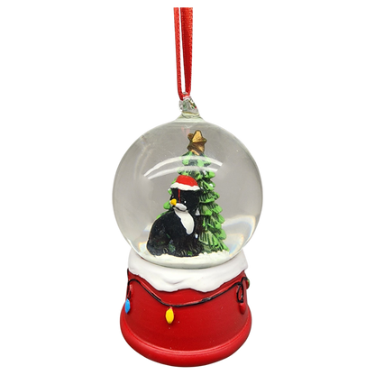 Charming Kitty Snow Globe Ornament - Black Cat
