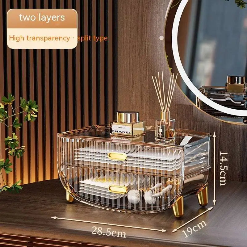 Gold Acrylic Cosmetics Storage Box