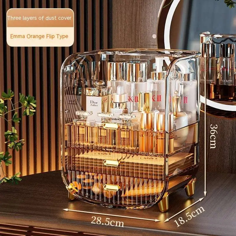 Gold Acrylic Cosmetics Storage Box
