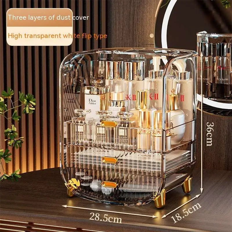 Gold Acrylic Cosmetics Storage Box