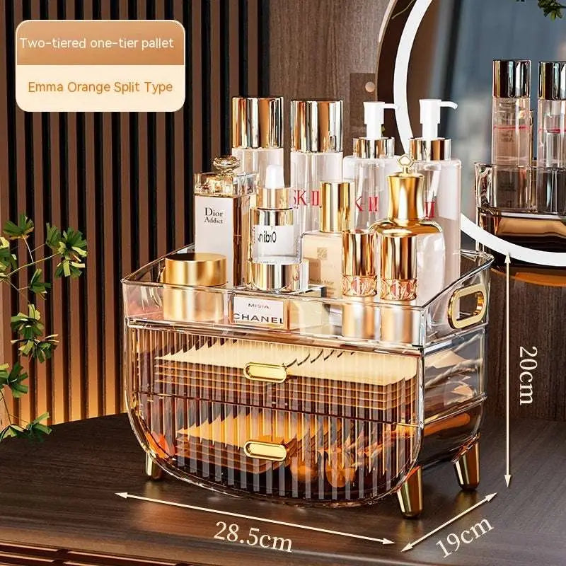 Gold Acrylic Cosmetics Storage Box
