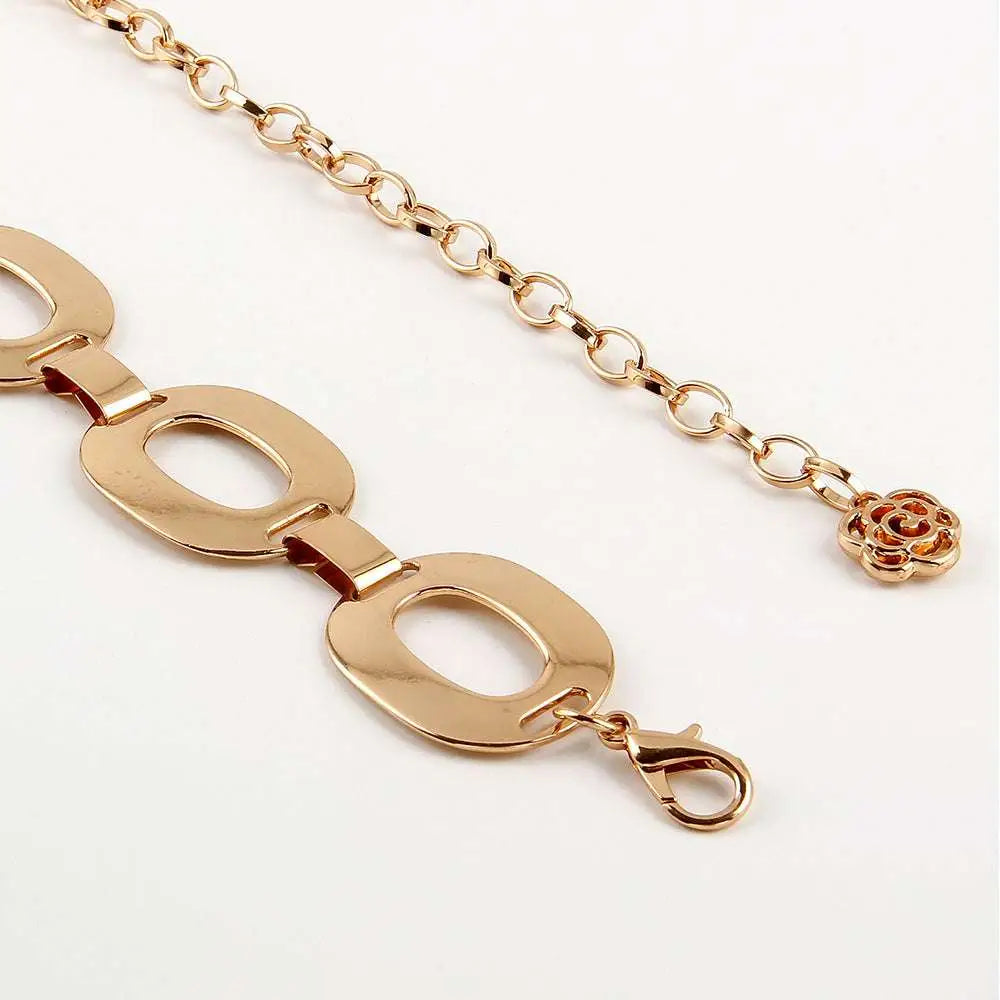 Gold Oval Link Jewelry Waist Chain
