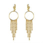 Gold Plated Chain Drop Hoop Earrings - Assorted Styles