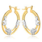 Gold Plated Elephant Stamp Hoop Earrings