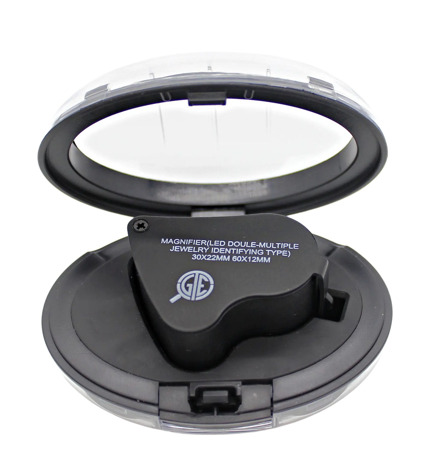 GTE 30X 60X Illuminated Jewelers Eye Loupe Foldable Magnifier Bright LED Light