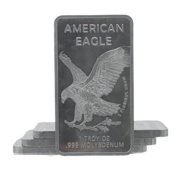 1 Troy Ounce OZ .999 Pure Molybdenum Precious Metal Walking Liberty American Eagle Silver Rare Metal Bar
