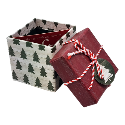 Gift Box Cube for Gift Cards - 3" x 3" -  Tree Farm
