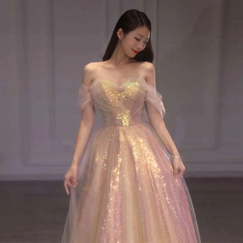 Gradient Mesh Slimming Annual Party Banquet Mermaid Dress