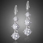 Graduated Drop Earrings with Swarovski Crystals