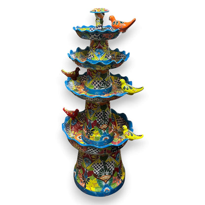 Grand Talavera Garden Fountain | Handmade Mexican Art
