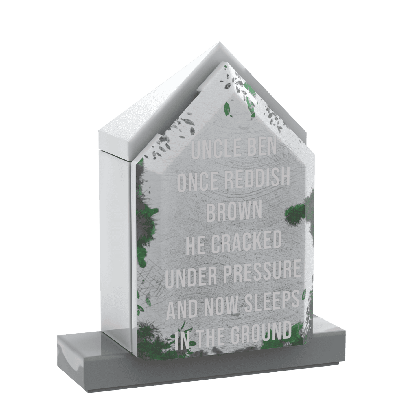 "Uncle Ben" Gravestone - Halloween Tombstone MOC - Custom Printed - Made Using LEGO® Parts