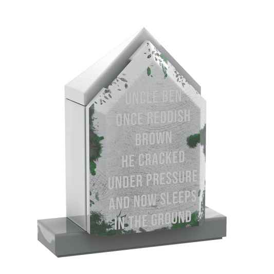 "Uncle Ben" Gravestone - Halloween Tombstone MOC - Custom Printed - Made Using LEGO® Parts