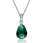 Green Pear Drop Necklace