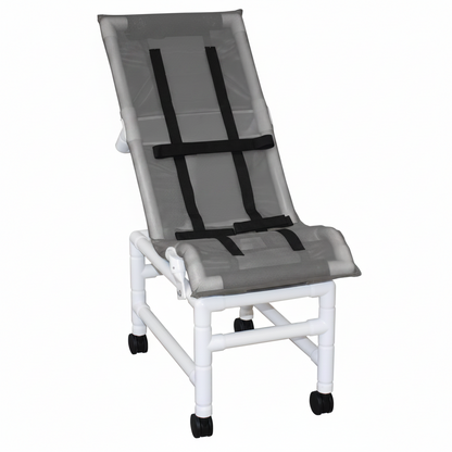 MJM International 191-XLC Reclining bath / shower chair (X-LARGE), with base & casters, 225 lbs weight capacity