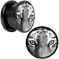 Black White Tiger Eyes Black Anodized Screw Fit Plug Set 9/16