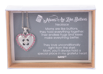 Moms are like Buttons - Necklace -