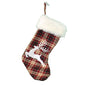 20" Plaid Holiday Stocking - Reindeer