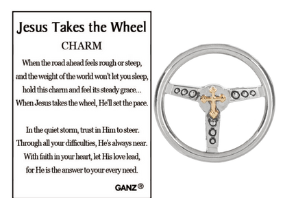Jesus Takes the Wheel Charm