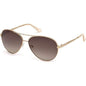 GUESS GU7470-S Pilot Sunglasses for Women + BUNDLE with Designer iWear Eyewear Care Kit (Refurbished)