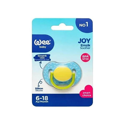 Wee Baby Emzik Joy Simetrik No 1 Baby Pacifier - BPA-Free, Sterilizable Silicone Pacifier for Newborns (0-6 Months)
