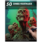 50 Zombie Nightmares: Grayscale Colored Pencil Coloring Book - Paperback