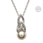 Celtic Pearl Necklace Adorned By Swarovski Crystals