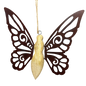 Metal and Mango Wood Rustic Butterfly Ornament - Large
