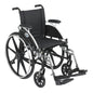 Viper Wheelchair with Flip Back Removable Arms, Desk Arms, Swing away Footrests, 14" Seat