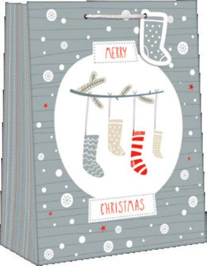 Medium Sized Whimsical Giftbag - Hello Snow