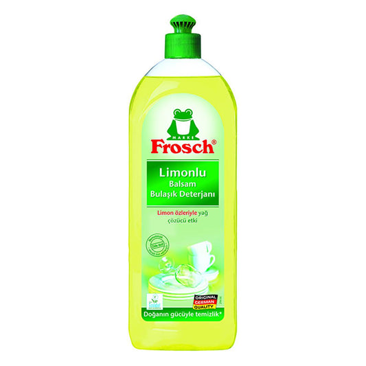 Frosch Lemon Scented Dishwashing Liquid - pH Neutral, Dermatologically Tested, 25.36 fl oz