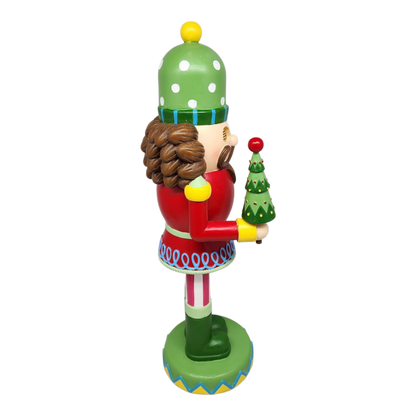 Resin Nutcracker with Moving Digital Eyes - 16 Inch