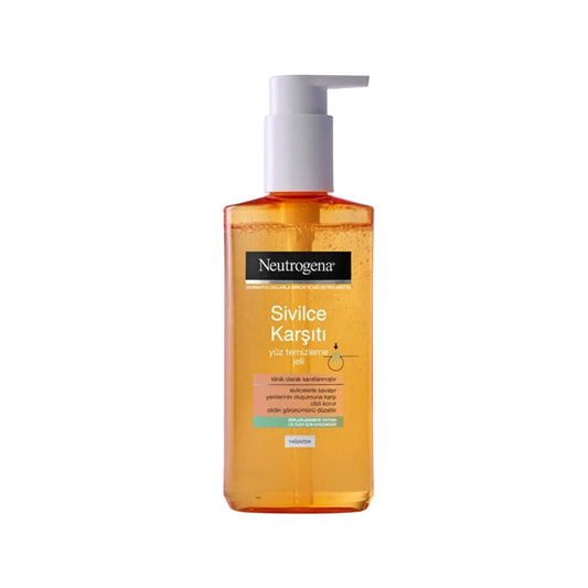 Neutrogena Anti-Acne Face Cleansing Gel - 200ml, Dermatologically Tested, Gentle Facial Wash for Acne-Prone Skin