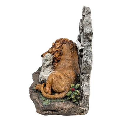 Lion And Lamb Sleeping Figurine