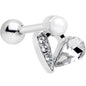 16G 1/4 Clear Gem Abstract Elegance Cartilage Tragus Earring