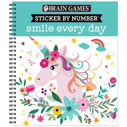 Brain Games - Sticker by Number: Smile Every Day - Spiral