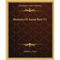 Memoirs Of Aaron Burr V1 - Paperback