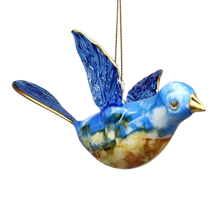 Blown Glass Bluebird - Azure Sky