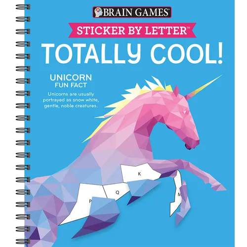 Brain Games - Sticker by Letter: Totally Cool! (Sticker Puzzles - Kids Activity Book) - Spiral