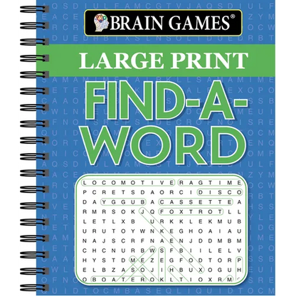 Brain Games - Large Print Find a Word - Spiral