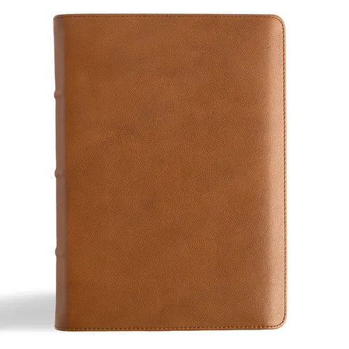 CSB He Reads Truth Bible, Holman Handcrafted Collection, Saddle Brown Premium Calfskin - Leather