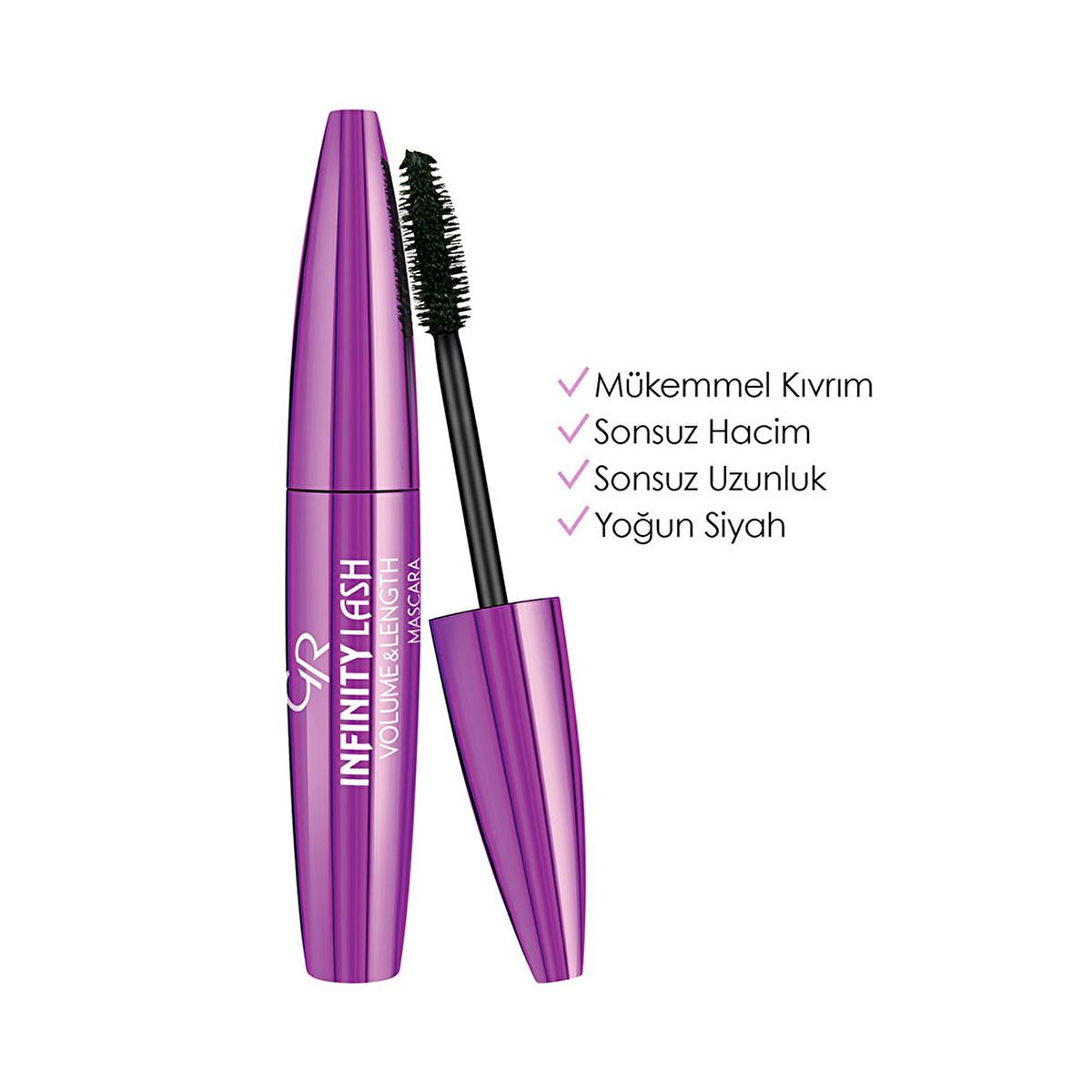 Golden Rose Infinity Lash Mascara - Volume, Length & Curl - Long-Lasting Eyelash Enhancement