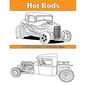Hot Rods: Adult Coloring Book - Paperback